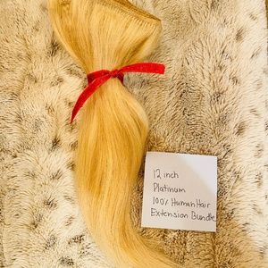 100% Human Hair Platinum Hair Extension Bundle